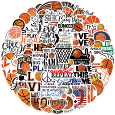 50pcs  Basketball  team  graffiti stickers decorative suitcase notebook waterproof detachable stickers