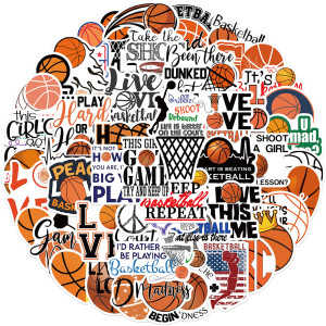 50pcs  Basketball  team  graffiti stickers decorative suitcase notebook waterproof detachable stickers