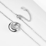 Water Drop Hollow Pendant Necklace 18K Vacuum Electroplating Gold Stainless Steel Necklace Jewelry