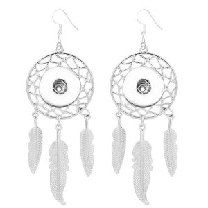 Dream Catcher Earring Material Copper Zinc Alloy Earrings charms fit  18 20MM snap button jewelry