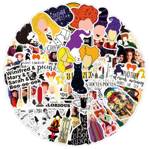50pcs Witch graffiti stickers decorative suitcase notebook waterproof detachable stickers