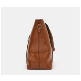 Oil wax leather single-shoulder diagonal bag all-match lady big bag fit 18mm snap button jewelry