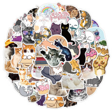 50pcs  Cute kitten  graffiti stickers decorative suitcase notebook waterproof detachable stickers