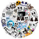 50pcs  Pop rock singer  graffiti stickers decorative suitcase notebook waterproof detachable stickers