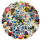 50pcs  Game radiation  graffiti stickers decorative suitcase notebook waterproof detachable stickers