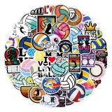 50pcs  volleyball  graffiti stickers decorative suitcase notebook waterproof detachable stickers
