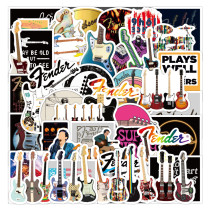 50pcs Guitar  graffiti stickers decorative suitcase notebook waterproof detachable stickers