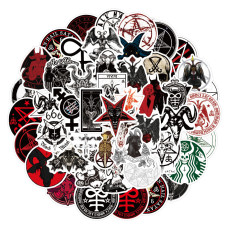 50pcs Satanism  graffiti stickers decorative suitcase notebook waterproof detachable stickers