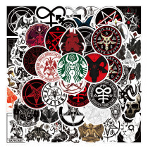 50pcs Satanism  graffiti stickers decorative suitcase notebook waterproof detachable stickers