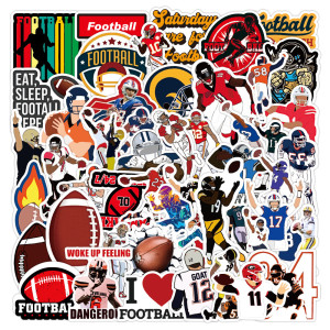 50pcs  football  graffiti stickers decorative suitcase notebook waterproof detachable stickers