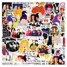 50pcs Witch graffiti stickers decorative suitcase notebook waterproof detachable stickers