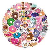 50pcs  Donut  graffiti stickers decorative suitcase notebook waterproof detachable stickers