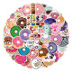 50pcs  Donut  graffiti stickers decorative suitcase notebook waterproof detachable stickers