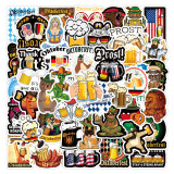 50pcs  Oktoberfest  graffiti stickers decorative suitcase notebook waterproof detachable stickers