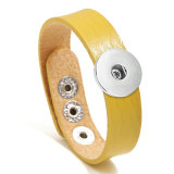 Women's adjustable leather bracelet simple and versatile color new type Bracelet fit 20mm snaps chunks Jewelry