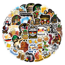 50pcs  Oktoberfest  graffiti stickers decorative suitcase notebook waterproof detachable stickers