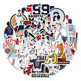 50pcs  baseball  graffiti stickers decorative suitcase notebook waterproof detachable stickers