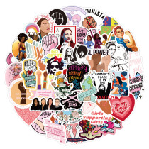 50pcs  Feminist  graffiti stickers decorative suitcase notebook waterproof detachable stickers