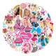 50pcs  Girl  graffiti stickers decorative suitcase notebook waterproof detachable stickers
