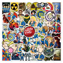 50pcs  Game radiation  graffiti stickers decorative suitcase notebook waterproof detachable stickers