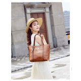 Oil wax leather single-shoulder diagonal bag all-match lady big bag fit 18mm snap button jewelry