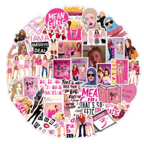 50pcs  Mean Girls  graffiti stickers decorative suitcase notebook waterproof detachable stickers