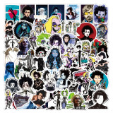 50pcs Halloween  graffiti stickers decorative suitcase notebook waterproof detachable stickers