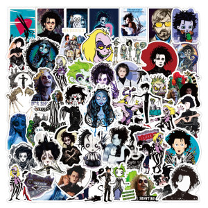 50pcs Halloween  graffiti stickers decorative suitcase notebook waterproof detachable stickers