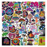 50pcs  Black and white punk gothic  graffiti stickers decorative suitcase notebook waterproof detachable stickers