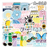 50pcs  Small fresh flower plant   graffiti stickers decorative suitcase notebook waterproof detachable stickers