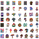 50pcs  Black and white punk gothic  graffiti stickers decorative suitcase notebook waterproof detachable stickers