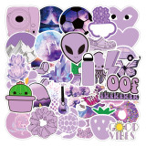 50pcs  Small fresh flower plant   graffiti stickers decorative suitcase notebook waterproof detachable stickers