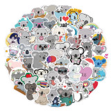 50pcs  sloth  Cute animal koala  graffiti stickers decorative suitcase notebook waterproof detachable stickers