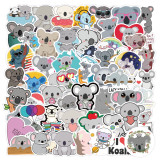 50pcs  sloth  Cute animal koala  graffiti stickers decorative suitcase notebook waterproof detachable stickers