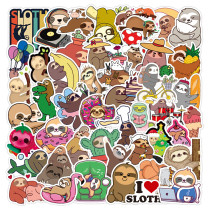 50pcs  sloth  Cute animal koala  graffiti stickers decorative suitcase notebook waterproof detachable stickers