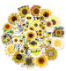 50pcs  Flower sunflower bee butterfly  graffiti stickers decorative suitcase notebook waterproof detachable stickers