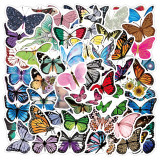 50pcs  Flower sunflower bee butterfly  graffiti stickers decorative suitcase notebook waterproof detachable stickers