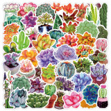 50pcs  Flower sunflower bee butterfly  graffiti stickers decorative suitcase notebook waterproof detachable stickers