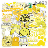 50pcs  Small fresh flower plant   graffiti stickers decorative suitcase notebook waterproof detachable stickers