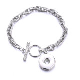 3 styles 1 buttons snap silver Colorful rose gold  bracelet fit snaps jewelry