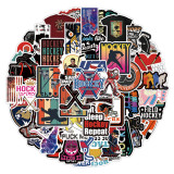 50pcs hockey graffiti stickers decorative suitcase notebook waterproof detachable stickers