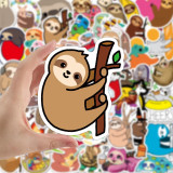 50pcs  sloth  Cute animal koala  graffiti stickers decorative suitcase notebook waterproof detachable stickers