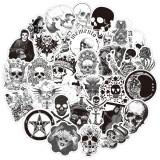 50pcs  Black and white punk gothic  graffiti stickers decorative suitcase notebook waterproof detachable stickers