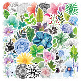 50pcs  Flower sunflower bee butterfly  graffiti stickers decorative suitcase notebook waterproof detachable stickers