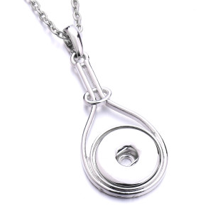 Necklace 80CM chain silver  fit 20MM chunks snaps jewelry necklace for women