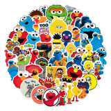50pcs Cartoon Zhiba Street  graffiti stickers decorative suitcase notebook waterproof detachable stickers