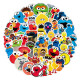 50pcs Cartoon Zhiba Street  graffiti stickers decorative suitcase notebook waterproof detachable stickers