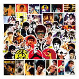 50pcs Bruce Lee  graffiti stickers decorative suitcase notebook waterproof detachable stickers