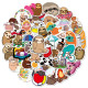50pcs  sloth  Cute animal koala  graffiti stickers decorative suitcase notebook waterproof detachable stickers