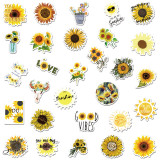 50pcs  Flower sunflower bee butterfly  graffiti stickers decorative suitcase notebook waterproof detachable stickers